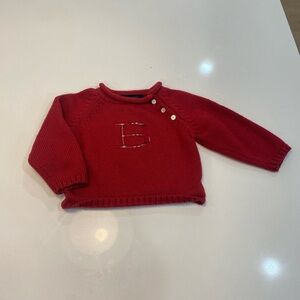 Burberry Baby Red Sweater 100% Wool 12M